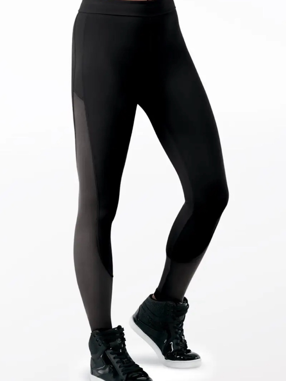 Balera MT9859 Mesh Inset Dance Leggings Adult Small Black